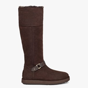 Ugg Classic Berge Tall Suede Women Boots Brown (9208WXIBC)